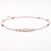 Freshwater Pearl Powder Crystal Round Beads 3 cm Pink Crystal Zircon Necklace Female Adjustable_ipsvogv.com