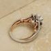 Sanjie Commuter Rose Gold White Diamond Round Flower Edge Cross Ring Korean Edition Fashion Accessories For Women_ipsvogv.com