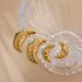 Fashion Personality Cold Style High Grade Copper Plated Real Gold Pleated Irregular Ox Horn Earrings_ipsvogv.com