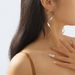 Designer Style Surround Minimalist Personality Asymmetrical Geometric Exaggeration Fashion Earrings For Women_ipsvogv.com