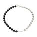 24 Year New Brushed Ebony Necklace Earrings With Niche Design, Pieced Bead Collarbone Chain, Light Luxury And Versatile_ipsvogv.com