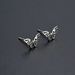 Unisex Fresh And Sweet Butterfly Earrings Electroplated Color Retaining Gold And Silver Female Earrings Simple_ipsvogv.com