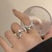 Micro Inlaid Zircon Star Love Butterfly Open For Women, Light Luxury, High-end, Sweet And Cool, Spicy Girl, Layered Ring_ipsvogv.com
