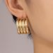 Women's Cold style exaggerated metal big earrings simple temperament elegant earrings _ipsvogv.com
