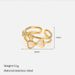 Women’s Jewelry Set Fashion Imple French Diamond Bow Open Ring Personality Versatile Stainless Steel Double Layer Ring_ipsvogv.com