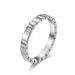 Ins niche square diamond titanium steel women's ring ring fashion temperament wear simple single tail ring hand jewelry_ipsvogv.com