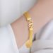 Small Braided Little Prince Dial Gold Plated Design Rose Wide Bracelet_ipsvogv.com