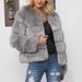 Women's Clothing fashion casual ladies fur tops women's fur short coat_ipsvogv.com