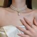 Store Hot 【 Sale ! 】 Sparkling Zircon Pearl Necklace Light Luxury Niche Tassel High End Neck Chain 2024 New Clavicle 【 】_ipsvogv.com