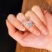 Cao Shi's new ring set fashion high-grade full diamond zircon ring two-piece set jewelry_ipsvogv.com
