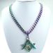 Rhinestone Pendant Necklace 9mm Width Iridescence Mens Women Freemasonry Masonic Mason Stainless Steel_ipsvogv.com