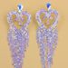 Explosions Tassel Peach Heart Full Diamond Earrings Bohemian Long Women's Earrings earring_ipsvogv.com