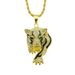 Hot selling hip-hop jewelry set with diamonds, green eyes, tiger head men's pendant, necklace, and pendant_ipsvogv.com
