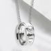 Shuosbai DAD MOM Carved Letters Titanium Steel Ring Necklace Pendant Mother Father Day Gift For Evening Party_ipsvogv.com