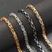 Hip Hop Square Buckle Titanium Twist Chain Lobster Clasp Trendy Men's Black Stainless Steel Jewelry Bracelet_ipsvogv.com