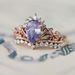 Sanjie Light Luxury Princess Crown Rose Gold Jewelry Inlaid With Water Drop Color Diamond Ring For Women_ipsvogv.com