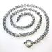 Necklace 316L Stainless Steel Tone 7mm Round Rings Embossing Link Mens Women_ipsvogv.com