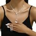 Women’s Jewelry Set Fashion Hot Selling Jewelry Full Diamond Zircon Necklace Earrings Bracelet Ring Set Necklace Wedding Dress Jewelry_ipsvogv.com