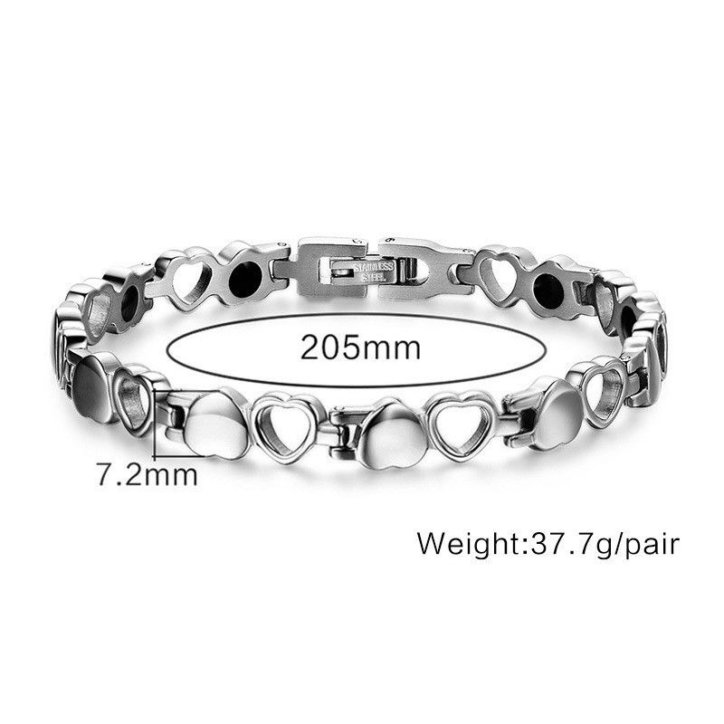Men's Jewelry Fashion Titanium Steel Jewelry Magnet Love Ladies Bracelet_ipsvogv.com