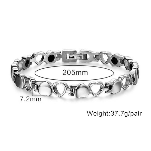 Men's Jewelry Fashion Titanium Steel Jewelry Magnet Love Ladies Bracelet_ipsvogv.com