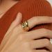 Cold Style Three Colors Optional Water Drop Polished Ring Female Adjustable Live Ring_ipsvogv.com