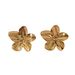 Gold Color Five-Leaf Shaped High-Quality Texture Exaggerated Earrings Artistic Flower Studs_ipsvogv.com