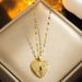 New Personalized Open Close Love Necklace Creative Peach Heart Wings Collar Chain with Micro Inlaid Zircon Stone that_ipsvogv.com