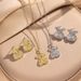Hot-selling line sense bear pendant earrings fashion luxury copper plated catties color-preserving _ipsvogv.com