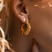 Real gold electroplated earrings color retaining metallic irregular high end texture earrings_ipsvogv.com