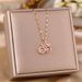 Smart Titanium Steel Necklace Female Delicate Micro Inlaid Cherry Pendant Fashion Chain Jewelry_ipsvogv.com