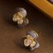 Forest Style Sweet Temperament, Small Fresh Diamond Inlaid Zircon Flower Earrings, Women's Fashionable, Simple And_ipsvogv.com