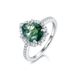 S925 silver natural water grass agate ring water drop green moss finger ring light luxury fashion_ipsvogv.com