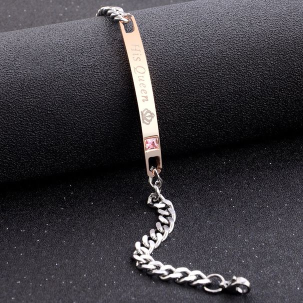 Accessories Couple Black Bracelets Versatile Inlaid Diamond Jewelry_ipsvogv.com