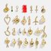 Sports Pendant Set Vacuum Gold Plated Stainless Steel Tennis Volleyball Charms DIY Unisex Jewelry_ipsvogv.com