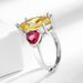 Baolaixing High End Jewelry Yellow Diamond Gradual Opening Trendy And Niche Design Fashion Index Finger Couple Ring_ipsvogv.com