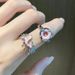 Dopamine Cherry Blossom Pink Open For Women, Fashionable And High-end, Ins Cool Style, Niche Personality, Index Finger_ipsvogv.com