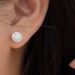 Cao Shi Korean Edition Economic Small Jewelry Exquisite Full Diamond Round Zircon Noble And Elegant Women's Earrings_ipsvogv.com