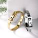 Titanium Steel Bracelet, Trendy Brand, High-end Decoration Collection, Tycoon Gold Pure Black Horseshoe Belt Buckle,_ipsvogv.com