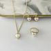 New style niche simple design pearl heart necklace jewelry creative French love necklace set three piece set_ipsvogv.com