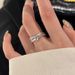 Super Flash Brushed Small Sugar Zircon For Women, Light Luxury, High-end Fashion, Personalized Index Finger Ring, Niche_ipsvogv.com