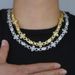Eyes Cross Knot Zircon Necklace Men And Women Hip Hop Gold Silver Necklace_ipsvogv.com