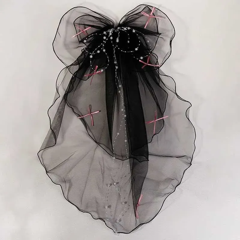 Hair Jewelry Double Layer Mesh Tulle Solid Color Women Short Wedding Veil With Clip Ribbon Edge Center Cascade Bride_ipsvogv.com