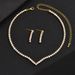 2024 Autumn Winter New Niche Fashion Personality High-end Versatile Claw Chain Necklace And Earrings Two-piece Set_ipsvogv.com