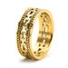 New Personalized Men's Titanium Steel Double Strand Wire Rope Cuban With Hollow Design Neutral Style Jewelry Ring_ipsvogv.com
