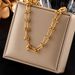 Fashion Gold Plated Titanium Steel Necklace Heavy Industry Metal Trend Hip Hop Punk Jingstrip Chain Jewelry Set_ipsvogv.com