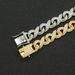 Men's creative new product full diamond 8-shaped Cuba necklace Fried Dough Twists knot personality hip-hop collar chain_ipsvogv.com