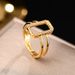 New Ins Style Zircon Hollow Opening Copper Gold-plated Geometric Square Ring For Women's Personalized Jewelry_ipsvogv.com