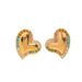 peach heart earrings titanium steel plated real gold inlaid diamond versatile earrings female fashion light luxury jewelry_ipsvogv.com