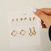 Metal Love Square Geometric Tassel Earrings Combination Set Of Retro Pearl Diamond C Shaped Earrings_ipsvogv.com