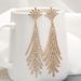 Seahorse shape star rhinestone tassel earrings butterfly big Drop earrings_ipsvogv.com